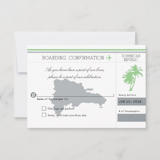 ドミニカ共和国 返信 パームツリー (正面)