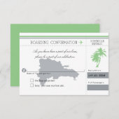 ドミニカ共和国 返信 パームツリー (正面/裏面)