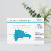 ドミニカ共和国 返信 パームツリー 招待状 (スタンド正面)