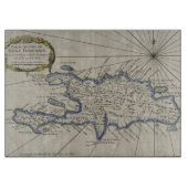 ドミニカ共和国(1750年)のヴィンテージの地図 カッティングボード (正面)