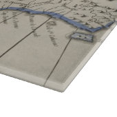 ドミニカ共和国(1750年)のヴィンテージの地図 カッティングボード (角)