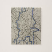 ドミニカ共和国(1750年)のヴィンテージの地図 ジグソーパズル (縦)