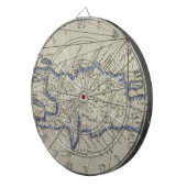 ドミニカ共和国(1750年)のヴィンテージの地図 ダーツボード (正面右)