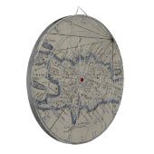 ドミニカ共和国(1750年)のヴィンテージの地図 ダーツボード (正面左)