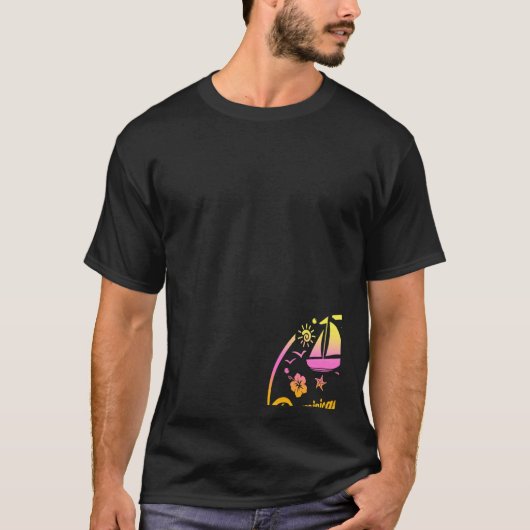 ドミニカ共和国 2025 家族旅行 ビーチマット Tシャツ (正面)