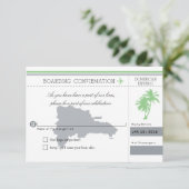 ドミニカ共和国RSVPのヤシの木 出欠カード (スタンド正面)