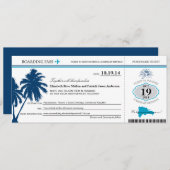 ドミニカ共和結婚国の搭乗券 招待状 (正面/裏面)