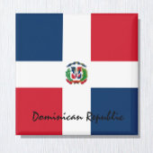 ドミニカ国旗と南米の休日/スポーツファン マグネット