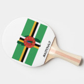 ドミニカ国旗と地図パーソナライズされた 卓球ラケット (横)