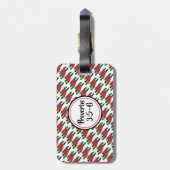 ドミニカ国旗のカスタマイズ可能なモノグラム ラゲッジタグ (裏面縦)