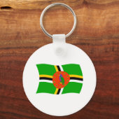 ドミニカ国旗のキーチェーン キーホルダー (正面)