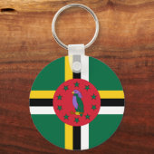 ドミニカ国旗のキーチェーン キーホルダー (正面)