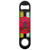 ドミニカ国旗のブラシ脳卒中、国旗 スピード栓抜き (正面)