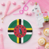 ドミニカ国旗のプレート、パーティー、スポーツ、ドミニカ ペーパープレート (パーティー)