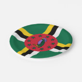 ドミニカ国旗のプレート、パーティー、スポーツ、ドミニカ ペーパープレート (アングル)