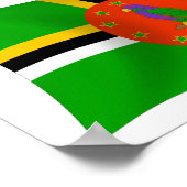 ドミニカ国旗のポスタープリント ポスター (角)