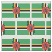 ドミニカ国旗の地図の概要 ファブリック (クローズアップ)