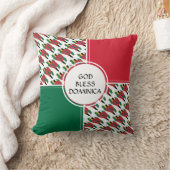 ドミニカ国旗の神が愛国心を祝福 クッション (ブランケット)