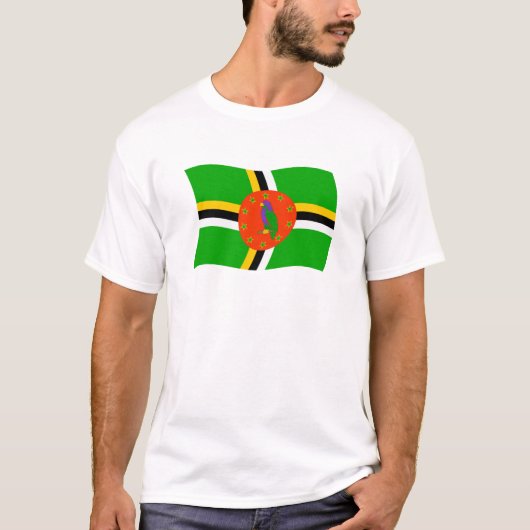 ドミニカ国旗シャツ Tシャツ (正面)