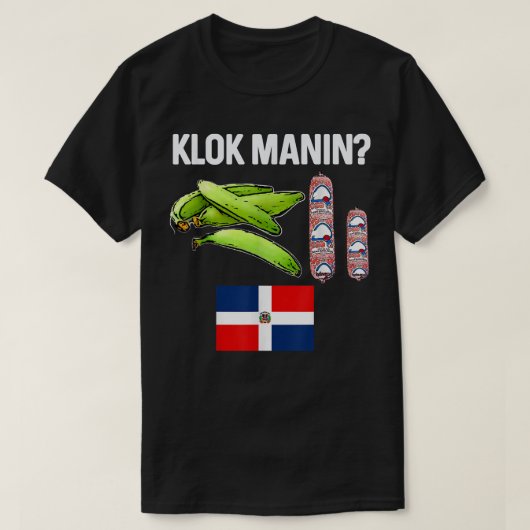 ドミニカ国旗ドミニカ共和国フードマング計画 Tシャツ (デザイン正面)