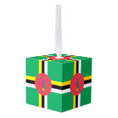 ドミニカ国旗 キューブオーナメント (裏面アングル)