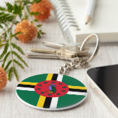ドミニカ国旗 キーホルダー (側面)