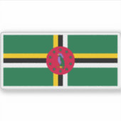 ドミニカ国旗 シール (正面)