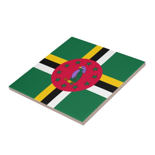 ドミニカ国旗 タイル (側面)