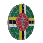 ドミニカ国旗 ダーツボード (正面左)