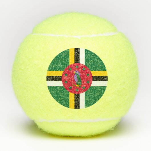 ドミニカ国旗 テニスボール (正面)