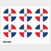 ドミニカ国旗、ドミニカ共和国国旗 ラウンドシール (シート)