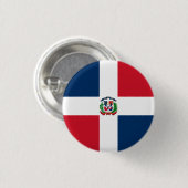 ドミニカ国旗、ドミニカ共和国国旗 缶バッジ (正面&裏面)