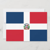 ドミニカ国旗、ドミニカ共和国結婚国旗 招待状 (裏面)