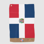 ドミニカ国旗&ドモノグラムのミカ/ゴルフタオル ゴルフタオル (正面)