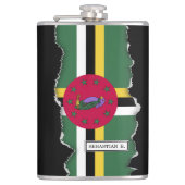 ドミニカ国旗 フラスク (正面)