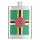 ドミニカ国旗 フラスク (正面)