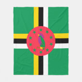 ドミニカ国旗 フリースブランケット (正面)