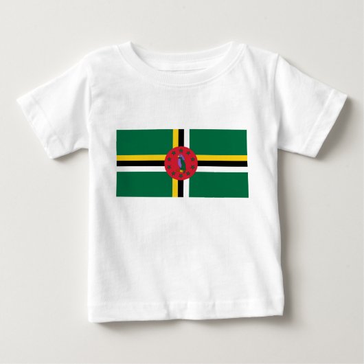 ドミニカ国旗 ベビーTシャツ (正面)