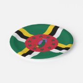 ドミニカ国旗 ペーパープレート (アングル)