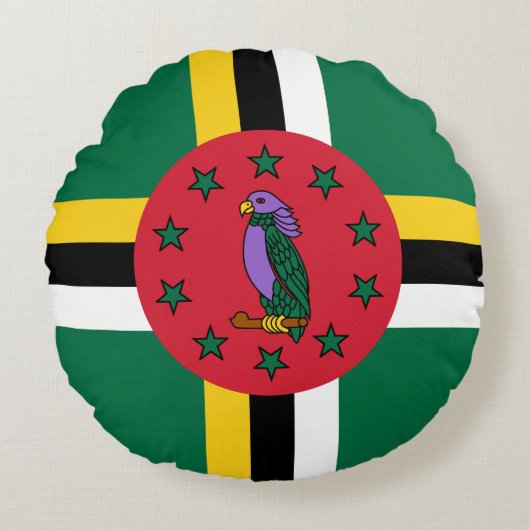ドミニカ国旗 ラウンドクッション (正面)