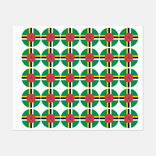 ドミニカ国旗 ラベル (シート)