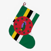 ドミニカ国旗 ラージクリスマスストッキング (正面 (吊り時))