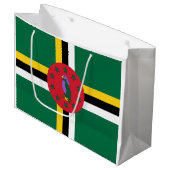 ドミニカ国旗 ラージペーパーバッグ (正面アングル)