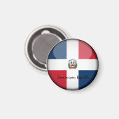 ドミニカ国旗&南米 – 旅行/スポーツファン マグネット (正面/裏面)