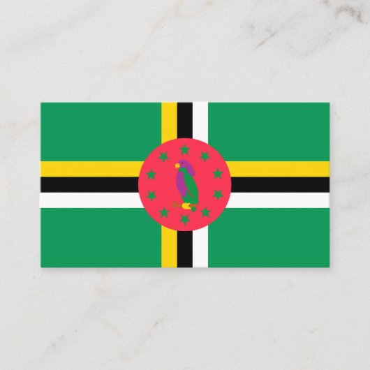 ドミニカ国旗 名刺 (正面)
