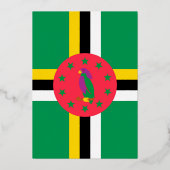 ドミニカ国旗 箔招待状 (裏面)