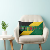 ドミニカ愛国国旗で色を変えて夢 ランバークッション (椅子)