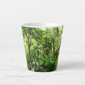 ドミニカ熱帯緑の熱帯雨林I自然 カフェラテマグ (正面)