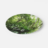 ドミニカ熱帯緑の熱帯雨林I自然 ペーパープレート (アングル)