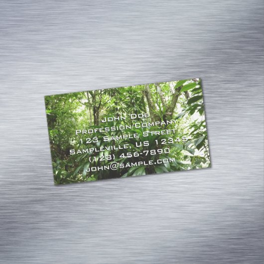 ドミニカ熱帯緑の熱帯雨林I自然 マグネット名刺 (インサイチュ)